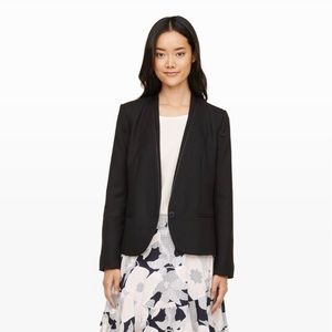 Club Monaco Kaoife Leather Trim Blazer sz 00